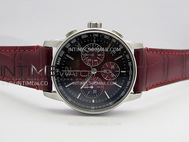 Code 11.59 Chrono 26393 SS APSF 1:1 Best Edition Red Dial On Red Leather Strap Super Clone SA4401